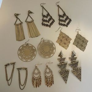 Gold earring bundle
